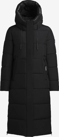 Manteau d’hiver 'Velia' khujo en noir : devant