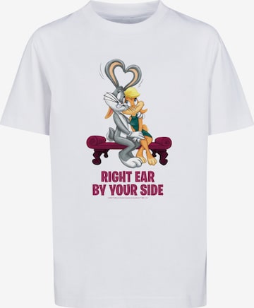 F4NT4STIC Shirt 'Looney Tunes Bugs And Lola Valentine's Cuddle' in White: front