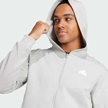 ADIDAS SPORTSWEAR Athletic Zip-Up Hoodie 'Future Icons' in Grey