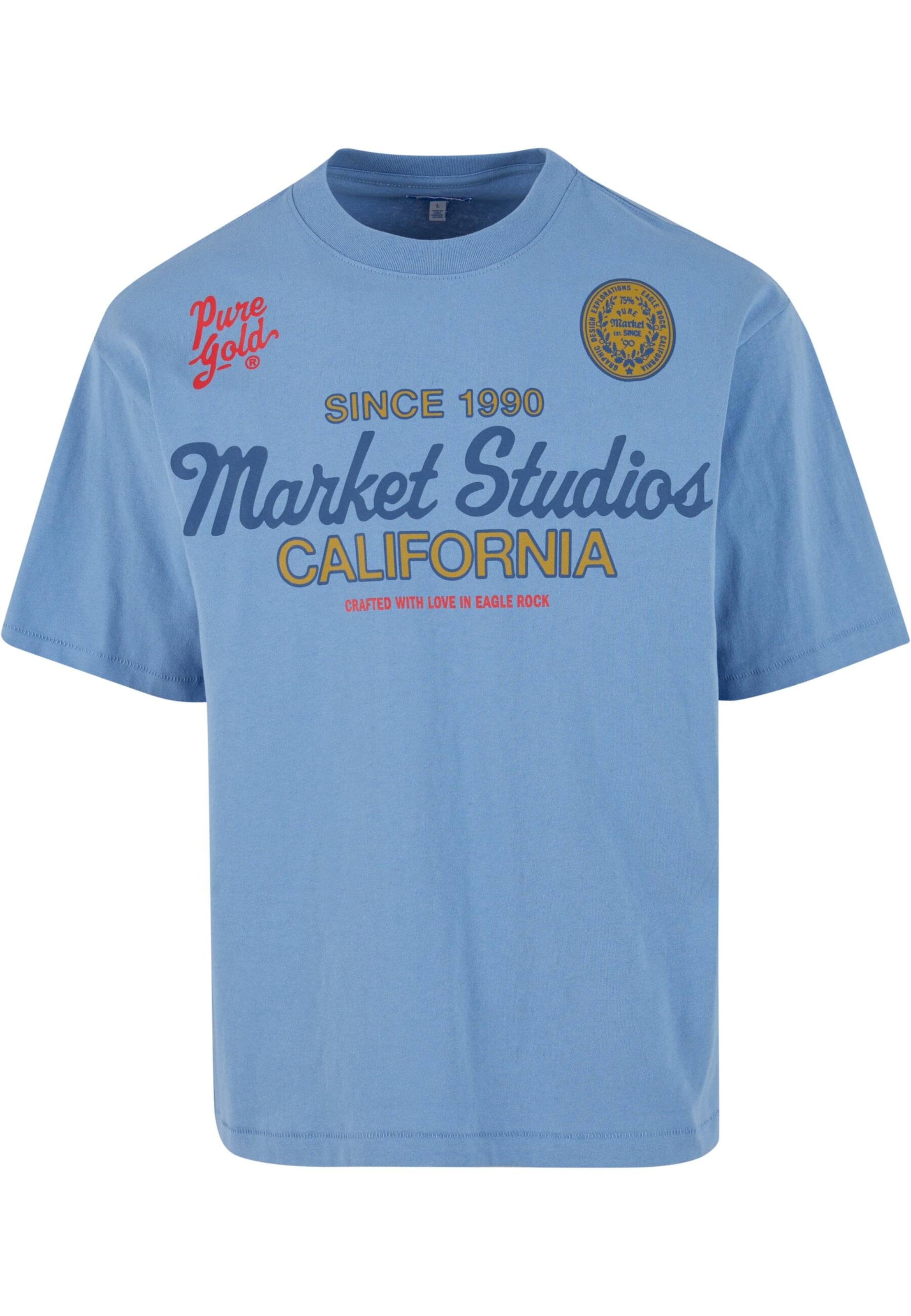 T-Shirt 'Pure Gold' MARKET en bleu : devant
