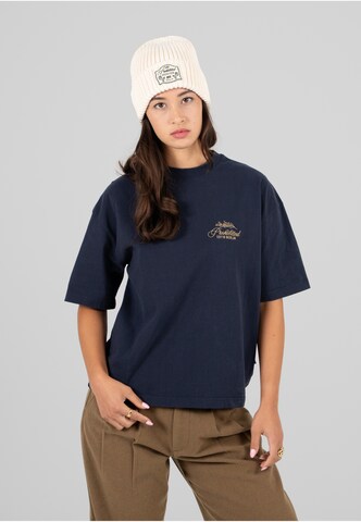 Prohibited - Camisa 'Leaf' em azul