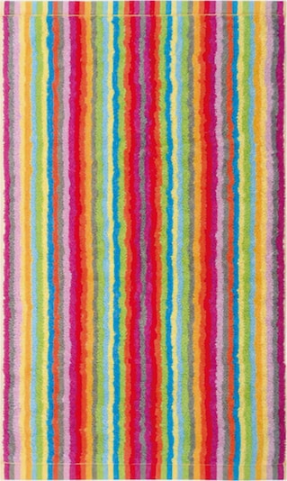 Cawö Handtuch in 30_x_50_cm in gelb / grün / rot / schwarz, Produktansicht