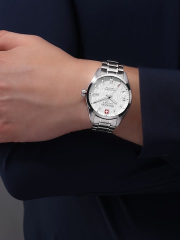 SWISS MILITARY HANOWA Analog watch 'Helvetica' in Silver: front