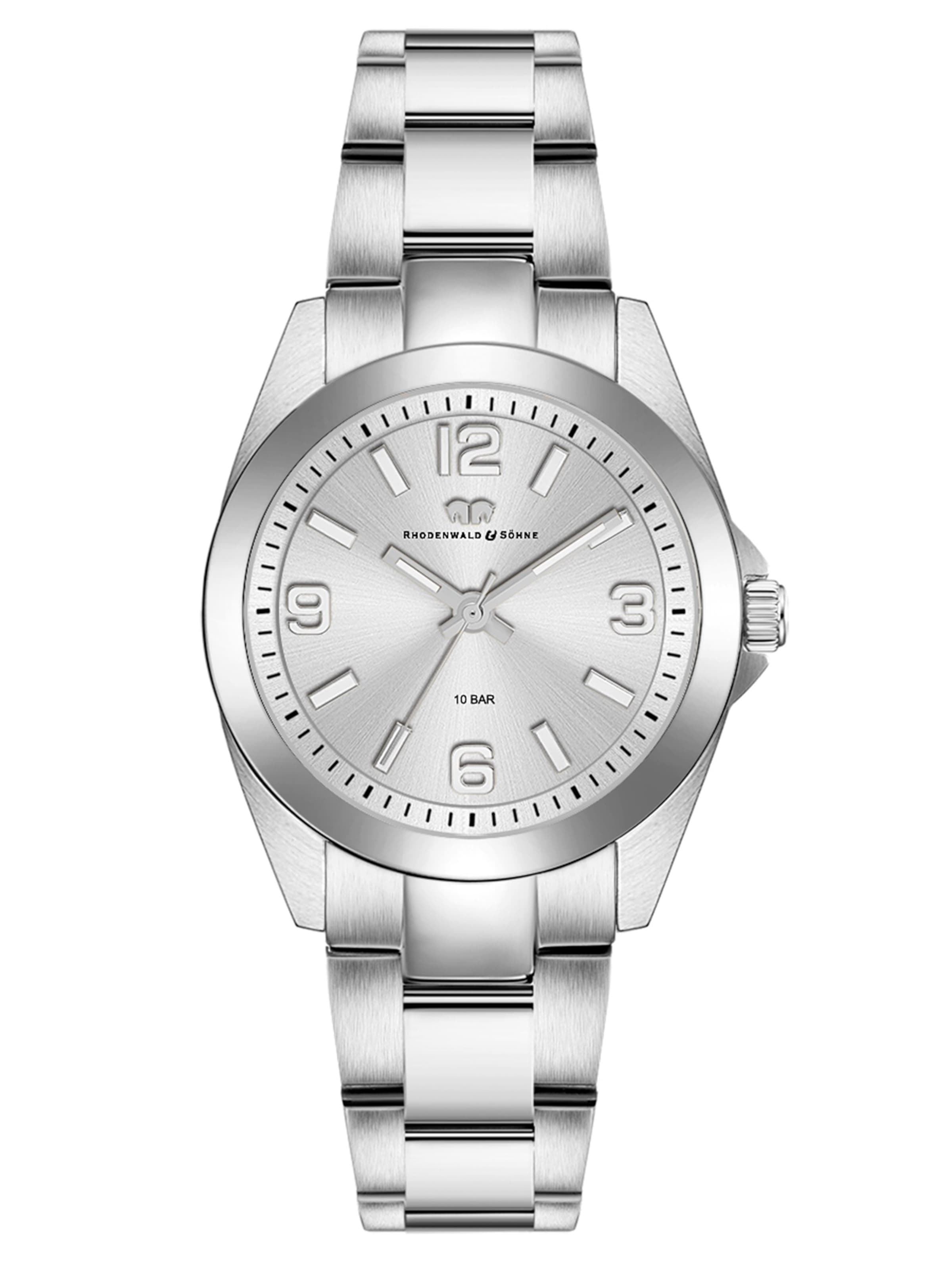 Rhodenwald & Söhne Analoguhr in Silber: Vorderseite