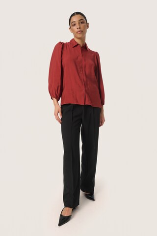 SOAKED IN LUXURY Bluse 'Leodora Stefani' i brun