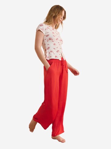Pantalon de pyjama 'Cheeta' ETAM en rouge