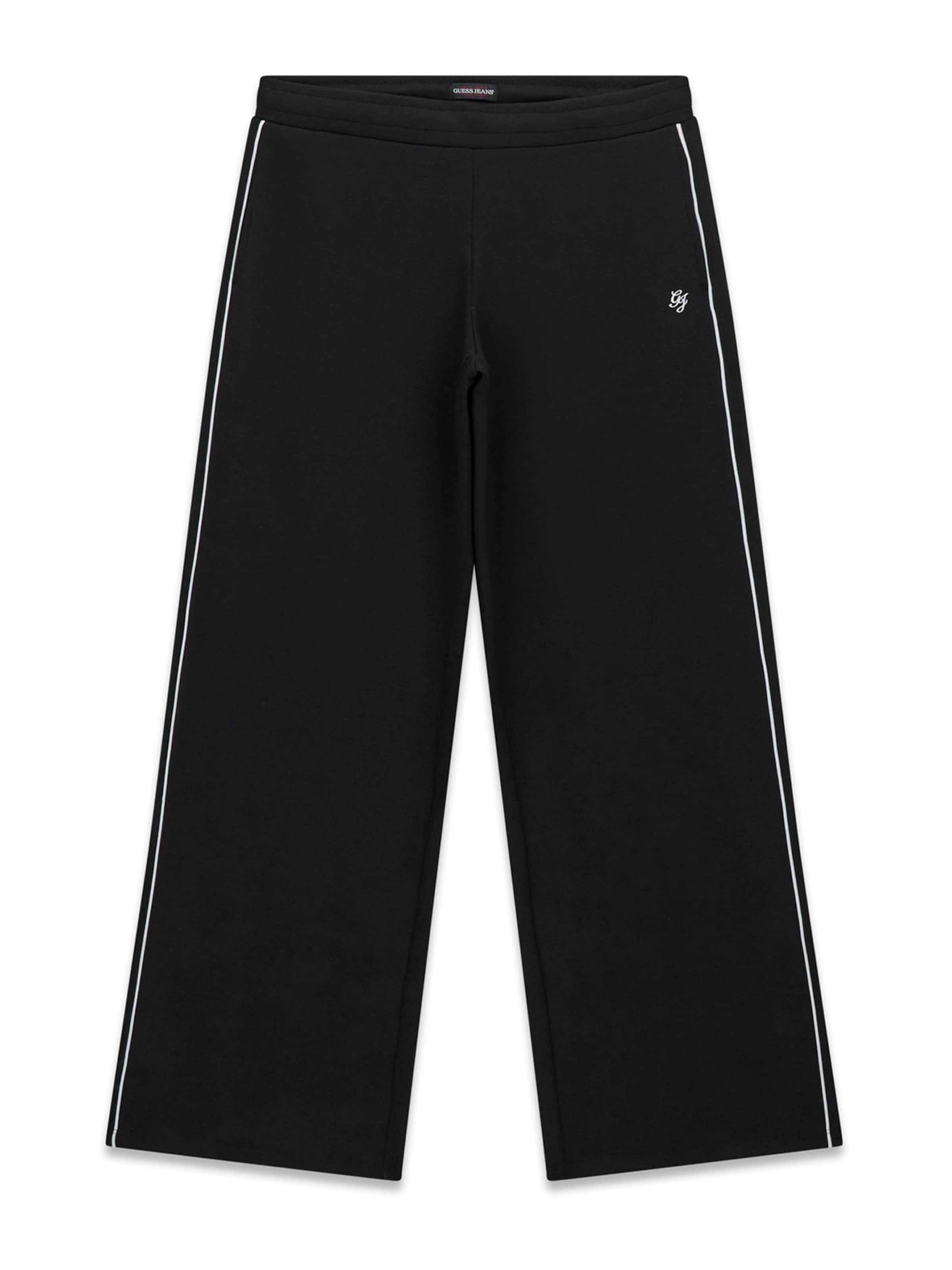 GUESS JEANS Wide leg Byxa 'SCUBA' i svart: framsida