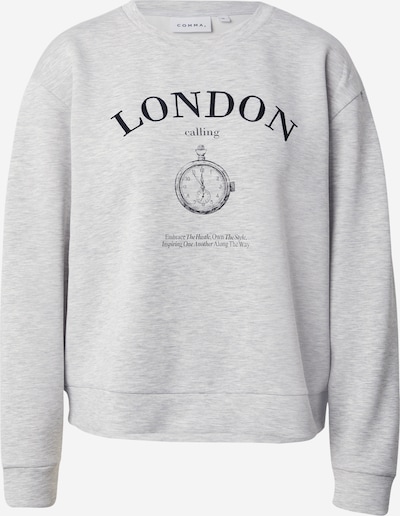 COMMA Sweater majica u siva melange / crna, Pregled proizvoda