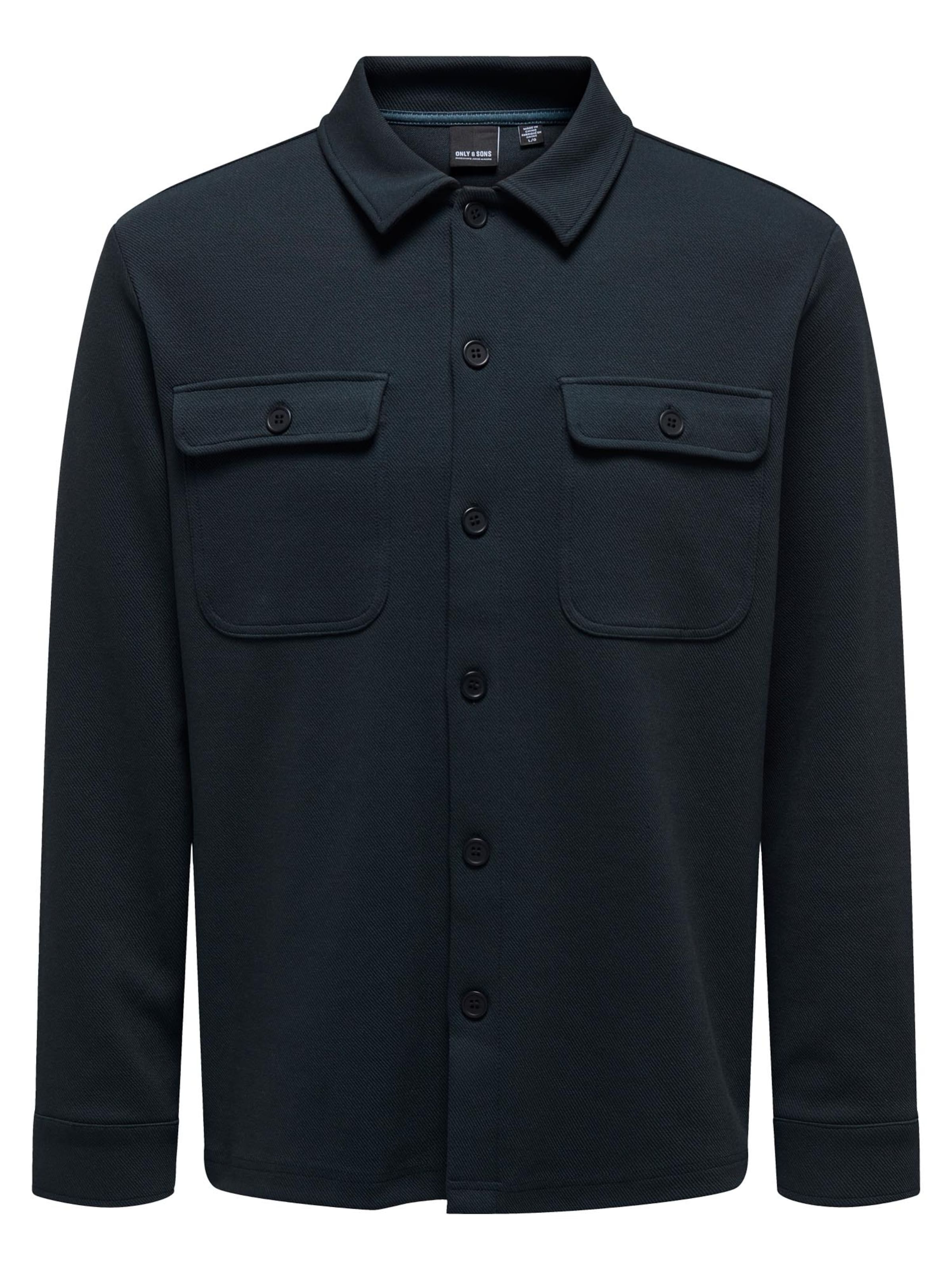 Only & Sons Button Up Shirt 'Newkodyl' in Blue: front