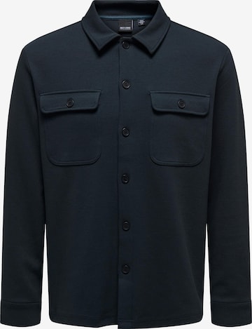 Only & Sons Button Up Shirt 'Newkodyl' in Blue: front