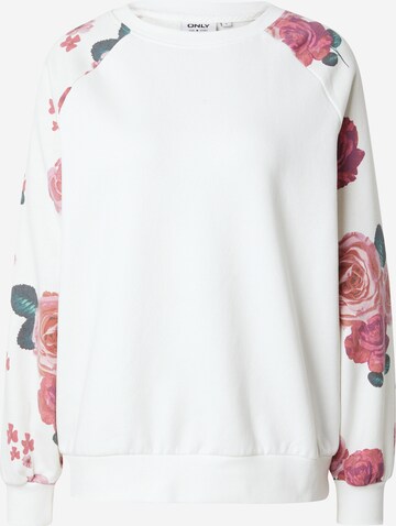 ONLY Sweatshirt 'WANTED' i hvit: forside