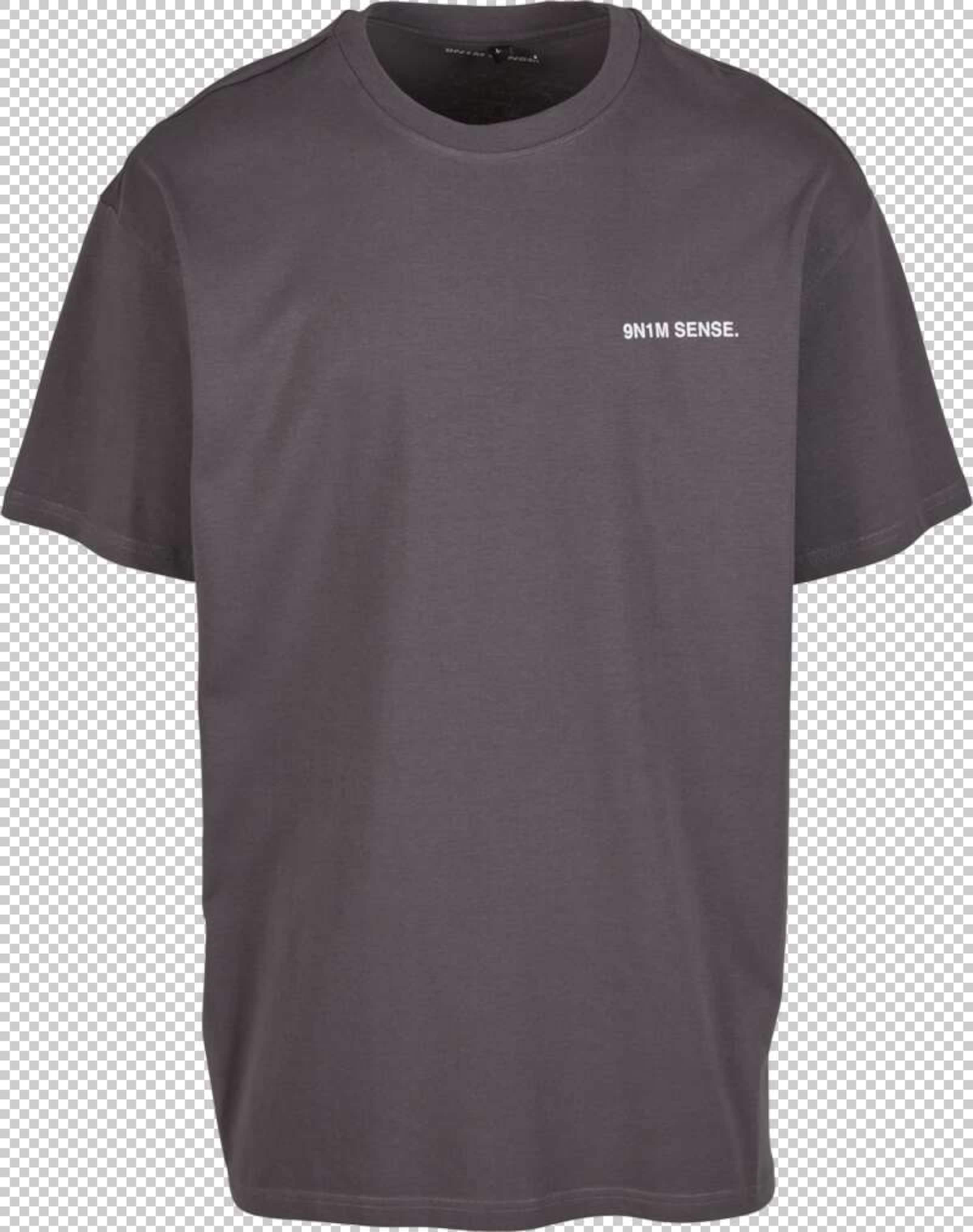 9N1M SENSE T-Shirt 'Flower' in Grau: Vorderseite