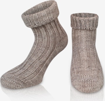 Chaussettes normani en beige : devant