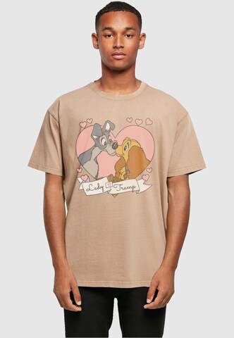ABSOLUTE CULT Shirt ' Lady And The Tramp - Love' in Beige: voorkant