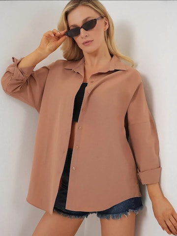 Bigdart Bluse in Braun: Vorderseite