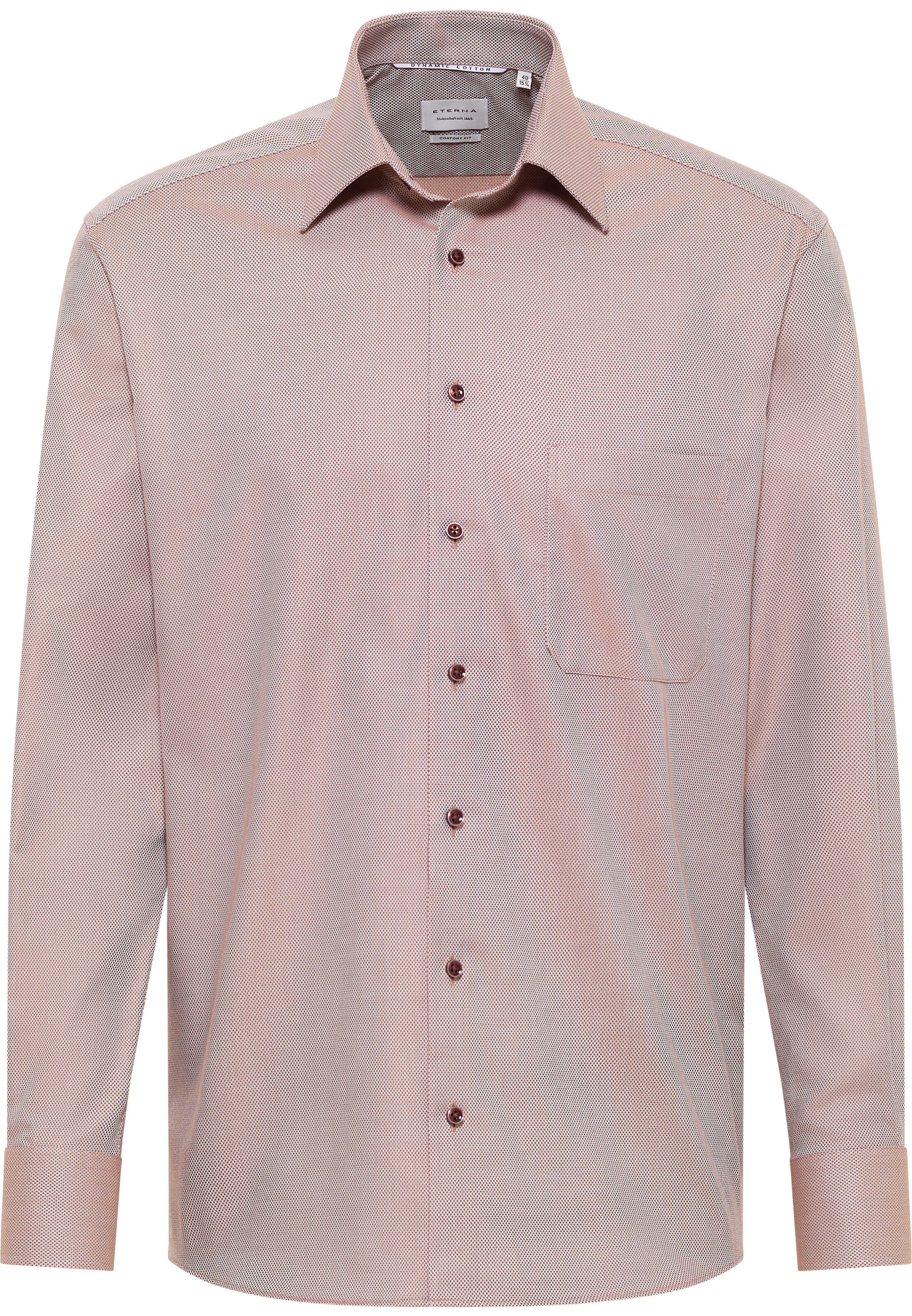 Fit confort Chemise business ETERNA en beige : devant