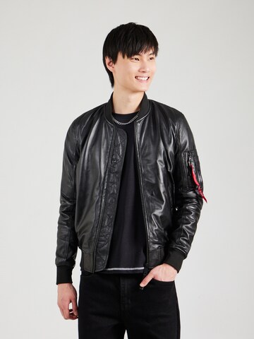 ALPHA INDUSTRIES Övergångsjacka 'MA-1' i svart: framsida