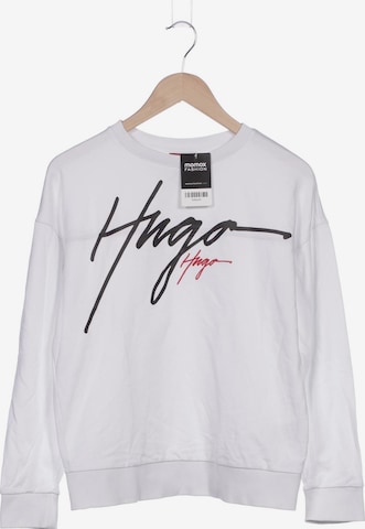 HUGO Sweatshirt & Zip-Up Hoodie in M in White: front