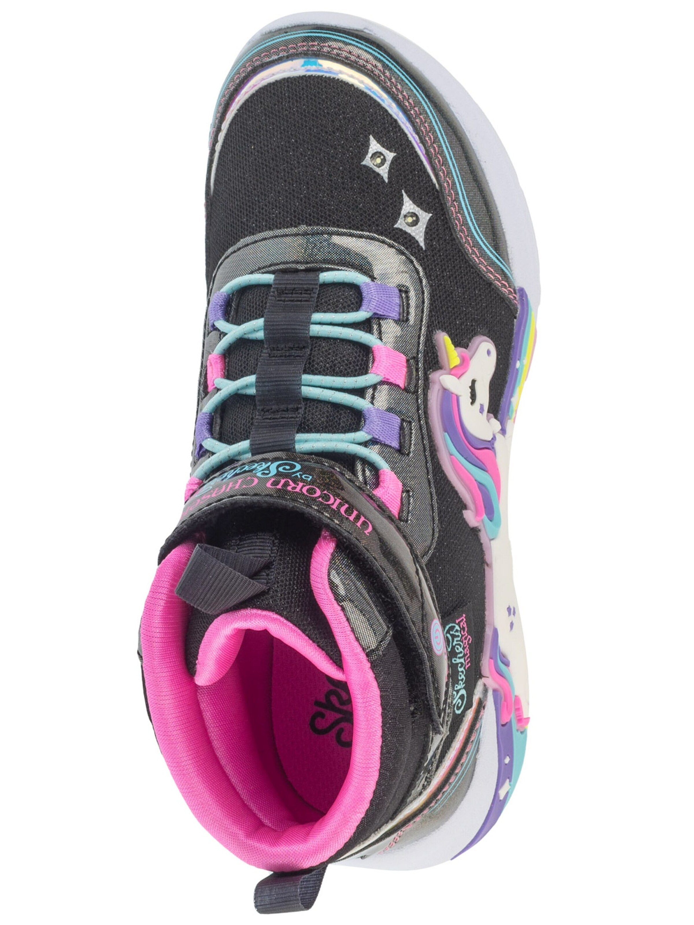 SKECHERS Sneakers 'Unicorn Chaser - Jumping Magic' in Black