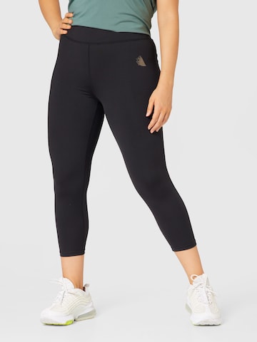 Active by Zizzi Skinny Fit Спортен панталон в черно: отпред