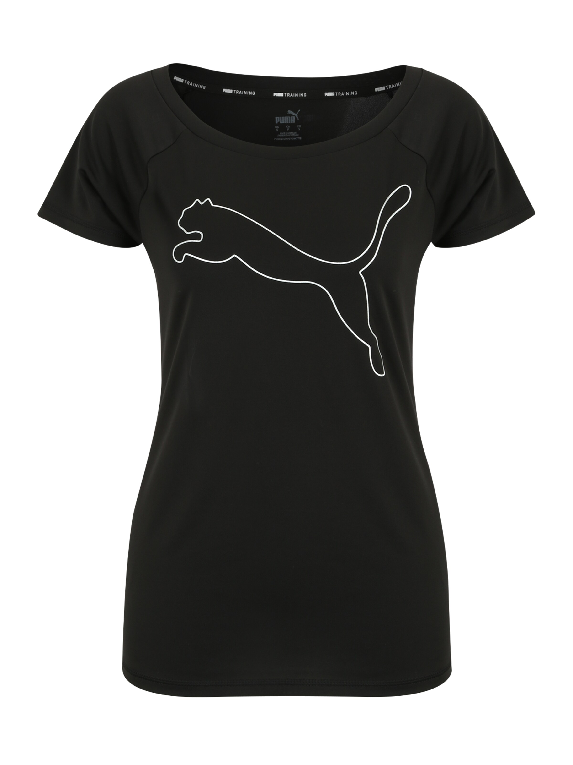 PUMA Функциональная футболка в Черный: спереди