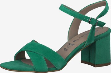 Sandales à lanières TAMARIS en vert : devant