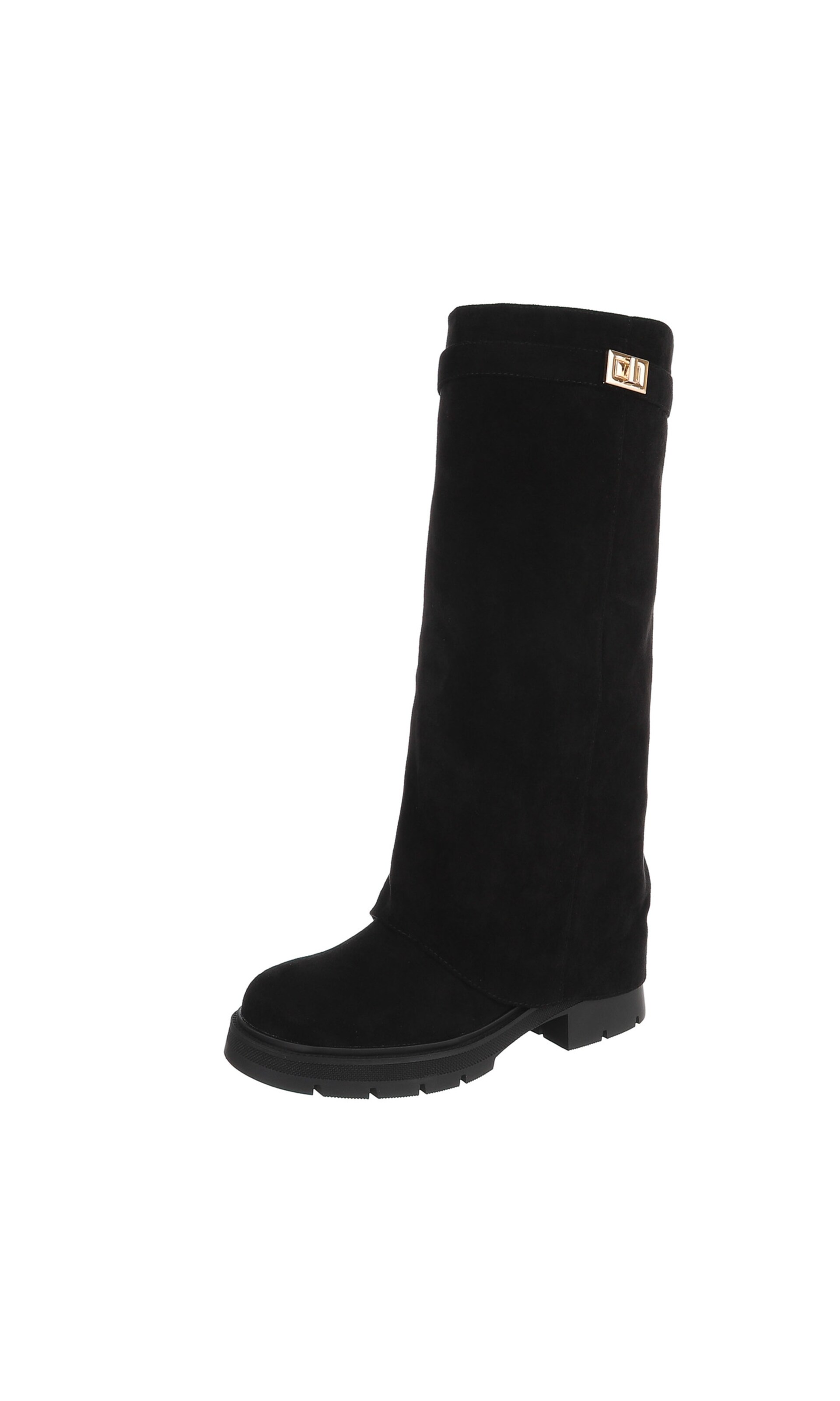 Ital-Design Stiefel in Schwarz: Vorderseite