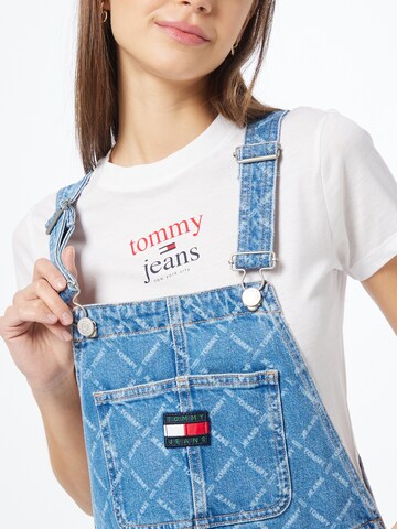 Tommy Jeans Laclová sukně – modrá