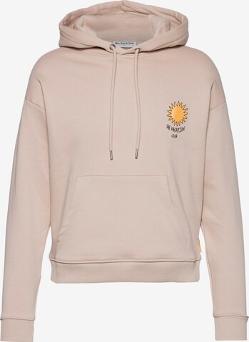 On Vacation Sweatshirt 'Another day in Paradise' in Beige: front