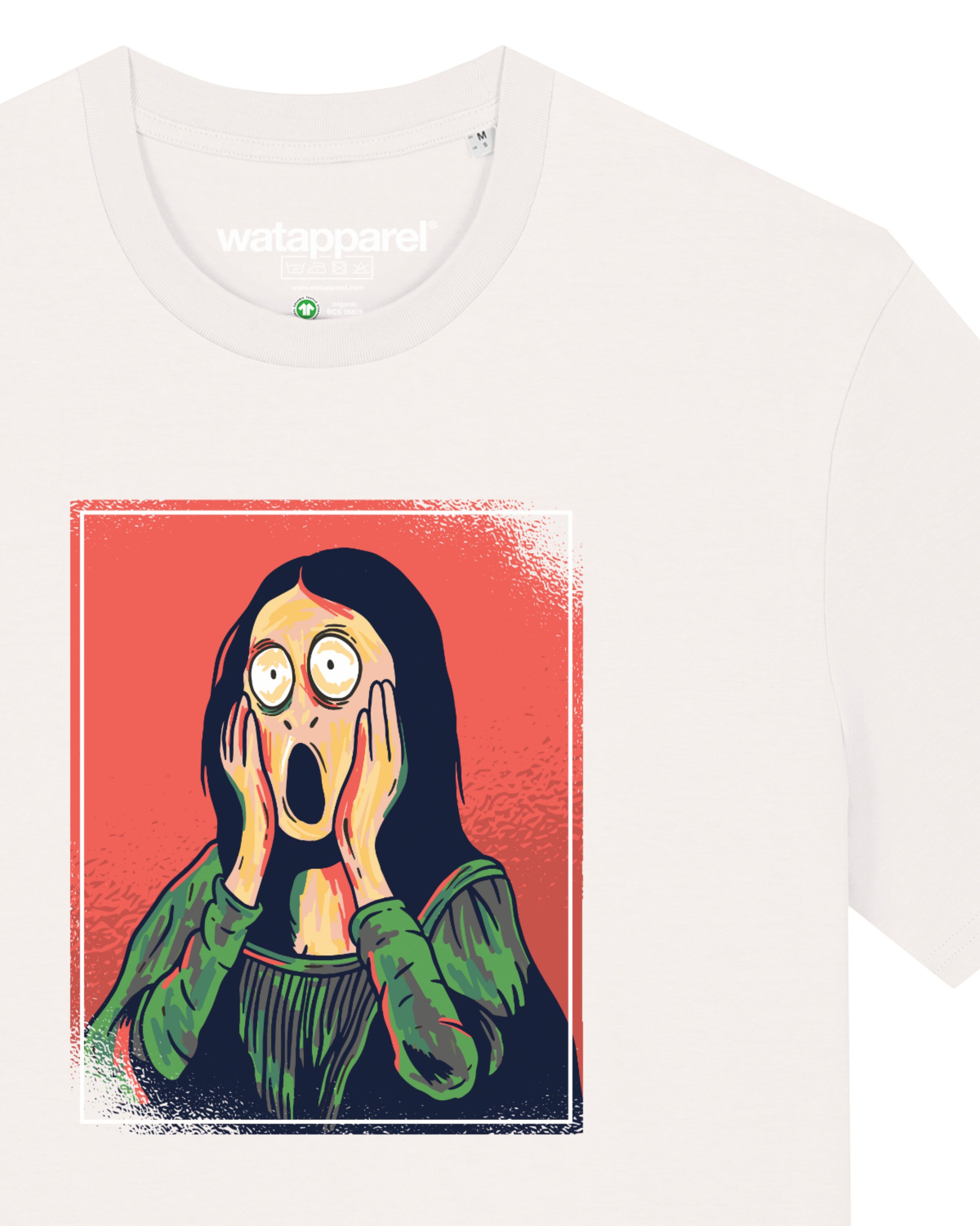 Watapparel Shirt ' Mona Lisa Scream ' in Wit