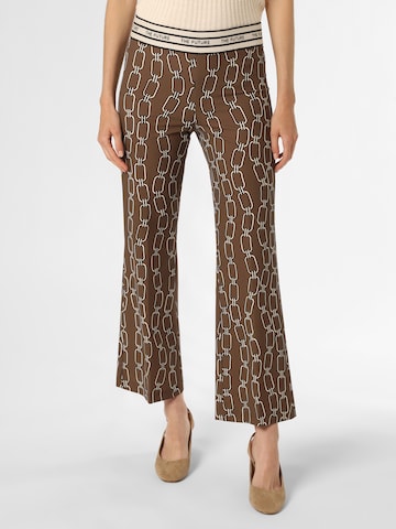 Cambio Flared Pleat-Front Pants 'Faith' in Brown: front