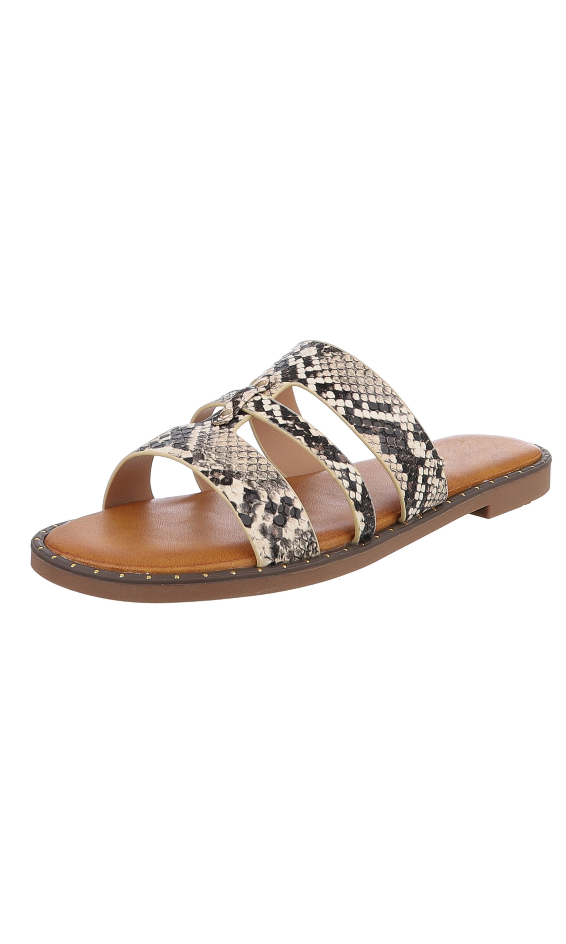 Ital-Design Pantolette in Grau: Vorderseite