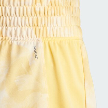 ADIDAS PERFORMANCE Regular Workout Pants ' Pacer Flower' in Yellow