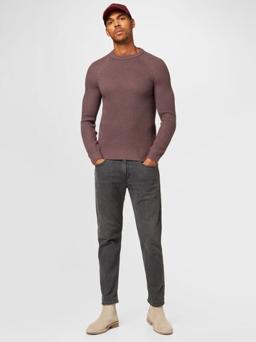 BURTON MENSWEAR LONDON Pullover 'Fisherman' i grå