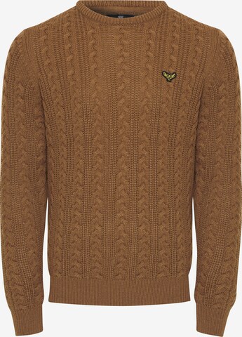 Threadbare - Pullover 'Ely' em castanho: frente