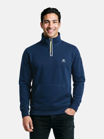 FORSBERG Sweatshirt 'Half Zip Sweatshirt' in Blue: front