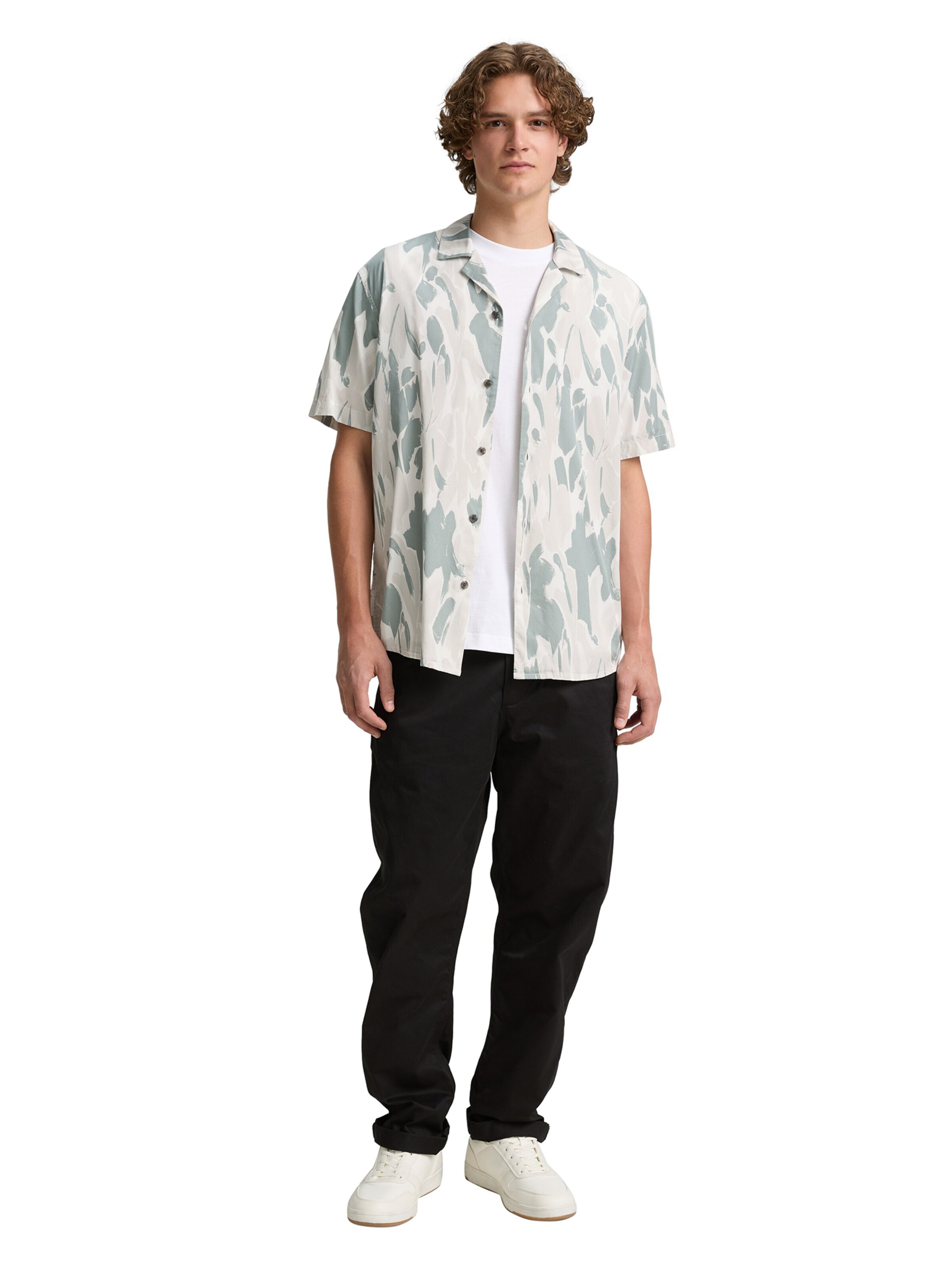 TOM TAILOR DENIM Comfort Fit Košeľa - Sivá