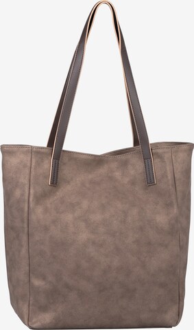 TOM TAILOR DENIM Shopper in Brown: front