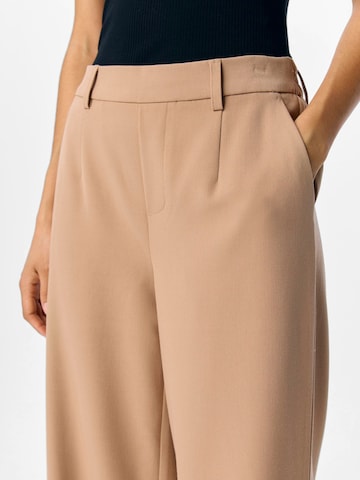 OBJECT Wide leg Chino trousers 'OBJLisa' in Beige