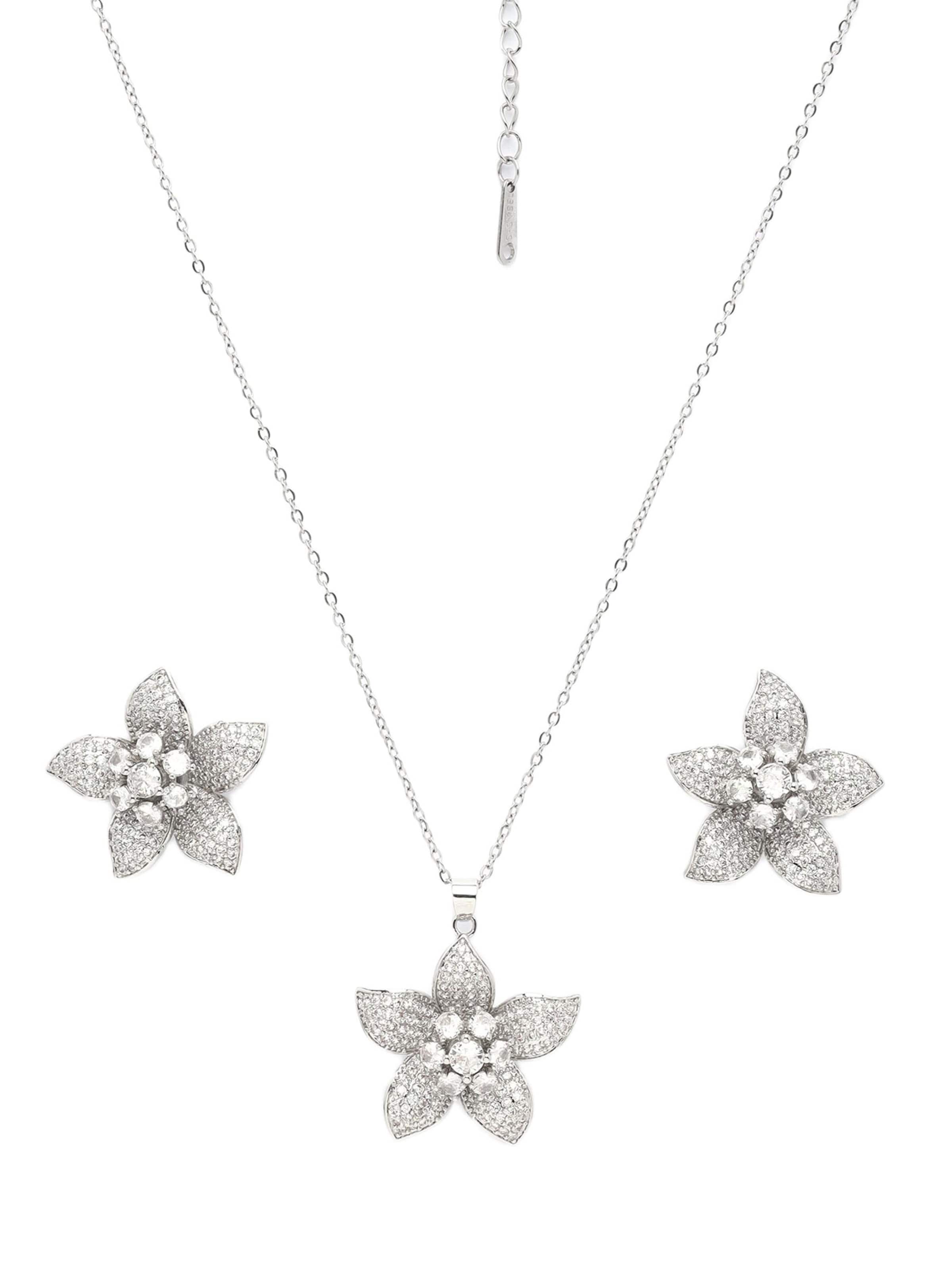 AVANT-GARDE PARIS - Conjunto de joyería 'Kristinaia' en plata