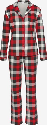 LASCANA Pijama en rojo / negro / blanco, Vista del producto