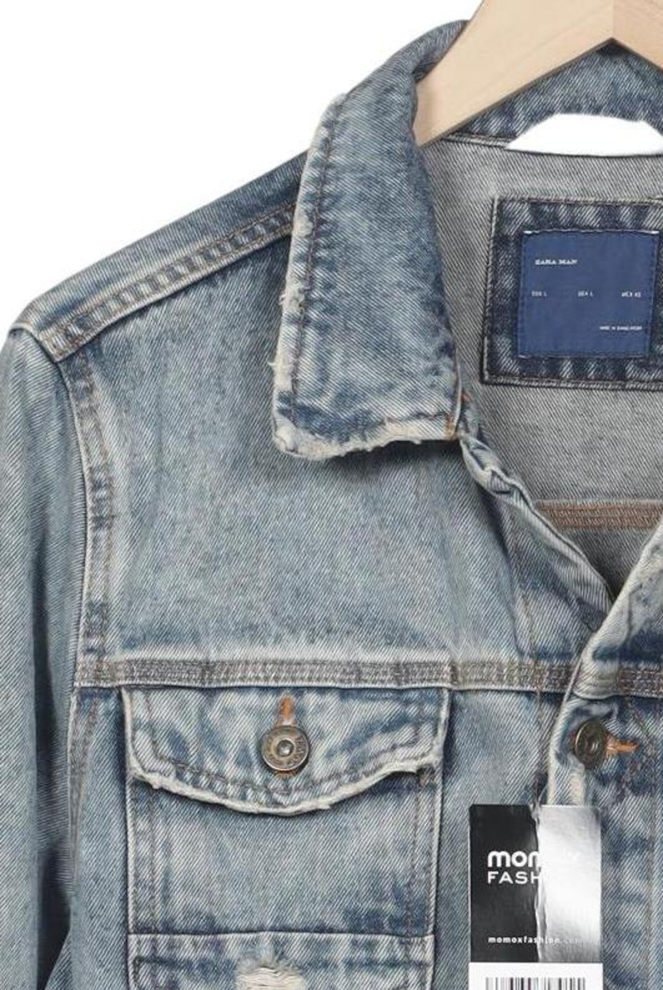 ZARA Jacket & Coat in L in Blue