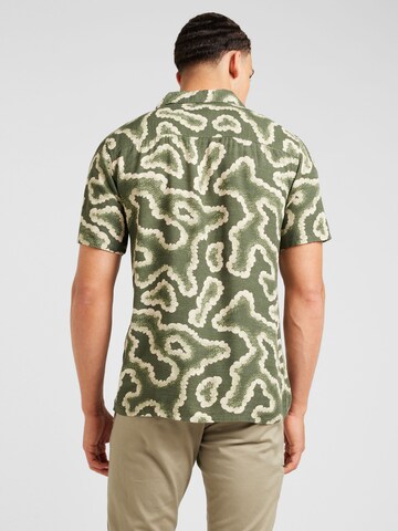 Only & Sons Comfort fit Button Up Shirt 'ONSNOY' in Green