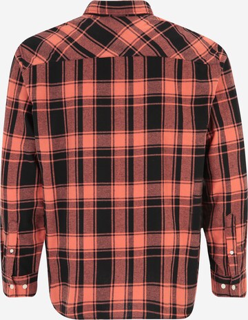JACK & JONES Comfort fit Button Up Shirt 'COZY' in Orange