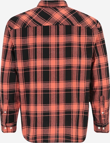 JACK & JONES Comfort fit Button Up Shirt 'COZY' in Orange