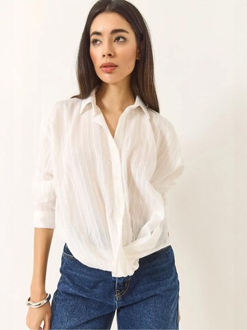 Bianco Lucci Blouse in Wit