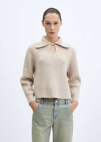 Pull-over MANGO en beige : devant