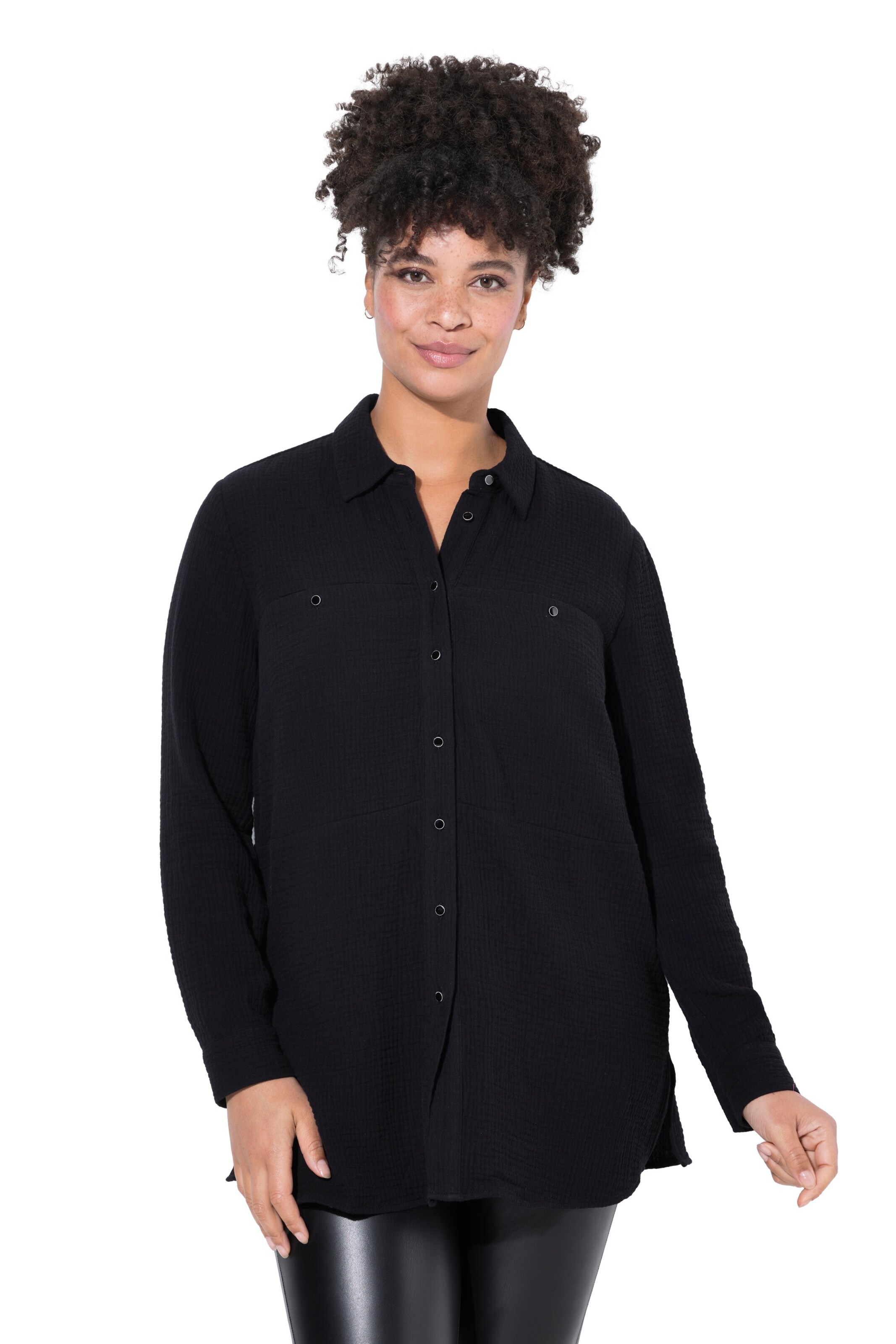 MIAMODA Blouse in Black: front