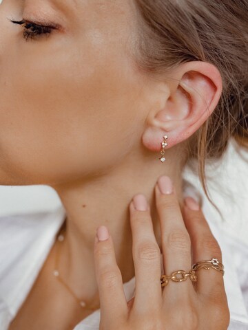 Hey Happiness Earrings 'Bloom' in Gold: front