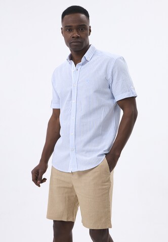 Coupe regular Chemise Felix Hardy en bleu : devant